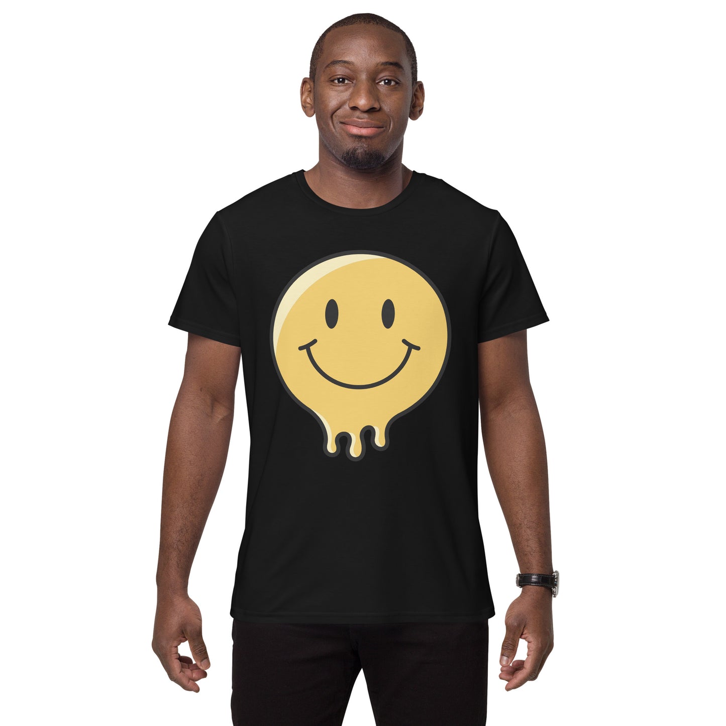 Men's premium cotton t-shirt (Smiley Melt)