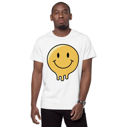 Men's premium cotton t-shirt (Smiley Melt)