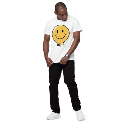 Men's premium cotton t-shirt (Smiley Melt)