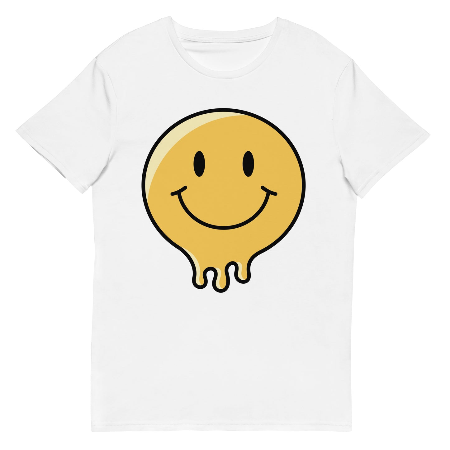 Men's premium cotton t-shirt (Smiley Melt)