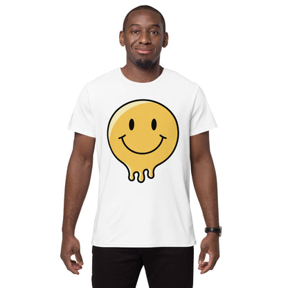 Men's premium cotton t-shirt (Smiley Melt)